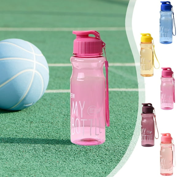 Portable Water Bottle under $5! CQCYD 550ml Plastic Water Bottle with Flip Lid, Leak Proof Portable Sport Bottle for Outdoor, BPA Free Drinkware for Gym Hiking, Easy Carry Sports Bottle