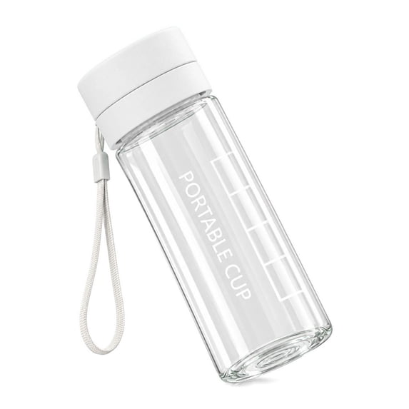 Portable Water Bottle, Leakproof Travel Tumbler, Clear Drink Bottle with Strap,Lightweight Sports Water Cup, Transparent Beverage Holder, Simple Sports Plastic Kettle for Daily Use