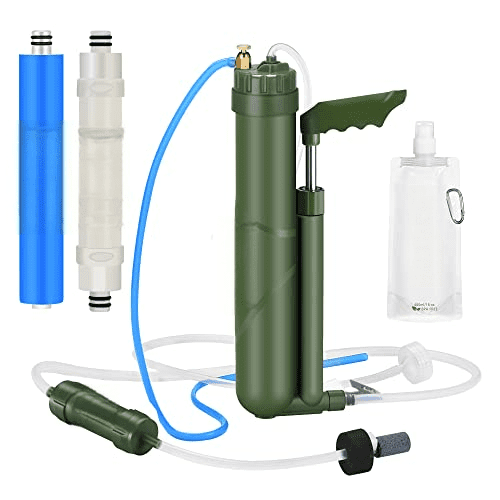 Portable Water Filter Survival Gear High Precision and Large Flow Optional 2 in 1 Water Purification for Hiking, Camping, Travel, and Emergency Preparedness$$Sport & Recreation Other