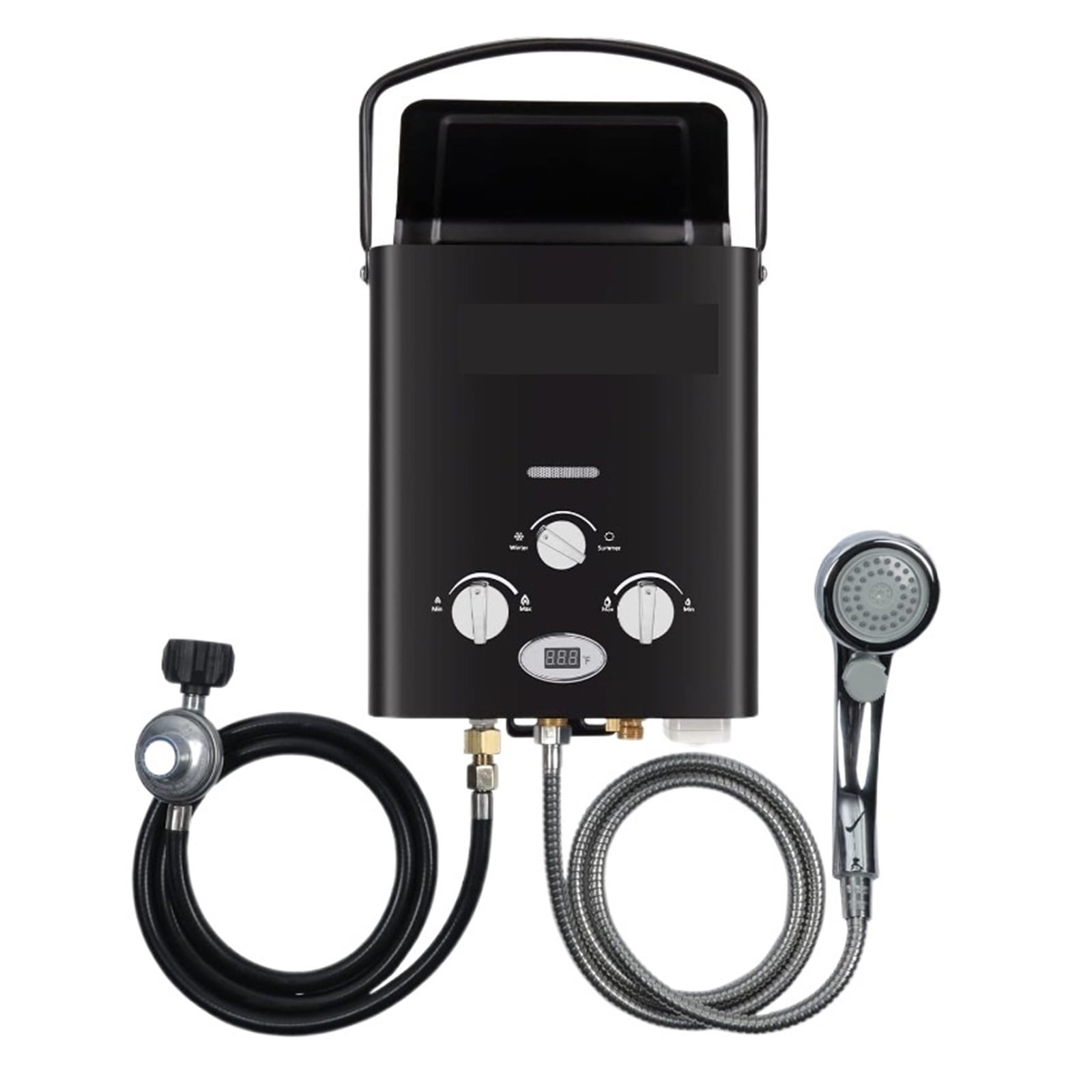 Portable Water Heater Propane Tankless - 6L RV On Demand Hot Gas Outdoor Digital Display Water Heater For Camping ,Safety Protections