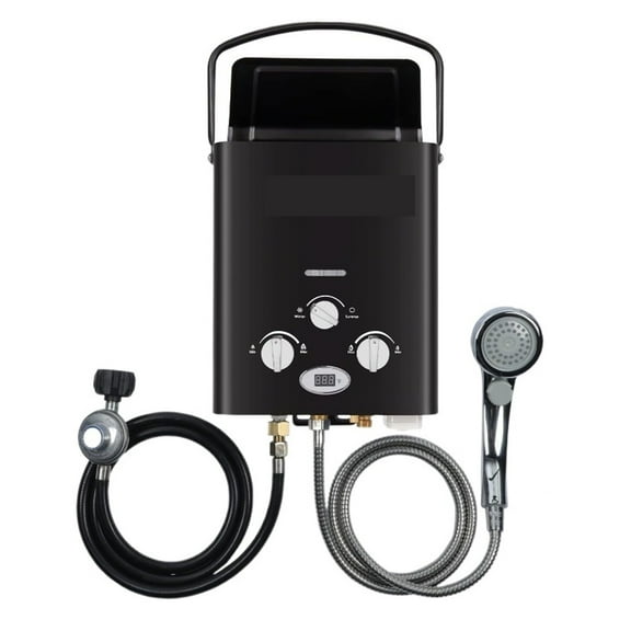 Portable Water Heater Propane Tankless - 6L RV On Demand Hot Gas Outdoor Digital Display Water Heater For Camping ,Safety Protections