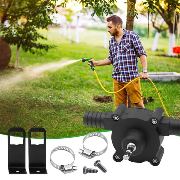 Portable Water Pump for Electric Drill | Self-Priming Handheld Household Water Transfer Pump | High Efficiency | No Battery Needed | 1 Pack | 19mm Inlet/Outlet | 5-49°C