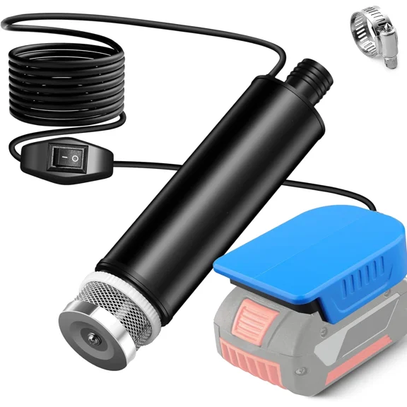 Portable Water Pump For Bosch 18V GBA Battery 500GPH with Sediment Filters Pool