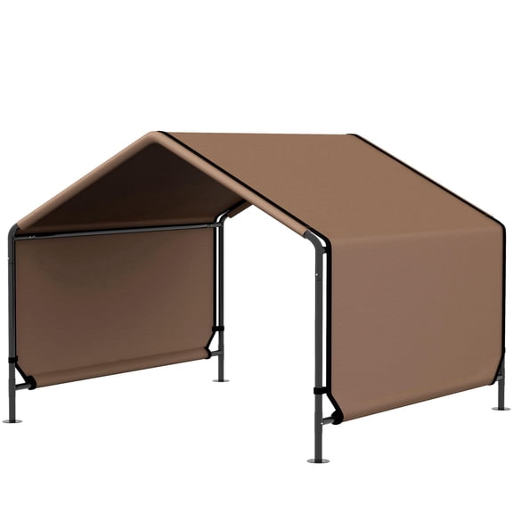 Portable Water Resistant Dog Tent Outdoor Shade Protection Brown