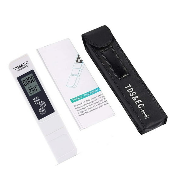 Portable Water TDS Meter Pen EC Conductivity Tester Water Quality Monitor for Drinking Water Fertilizer Concentration ,Accurate - WHITE_X