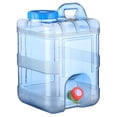 thumbnail image 1 of Portable Water Tank, Water Container with Spigot, Camping Water Container, Emergency Water Storage, 15L 11X9X14 in, Clear Plastic Storage Containers, 1 Pc, Outdoor Camping,, 1 of 5