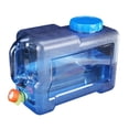 thumbnail image 1 of Portable Water Tank, Water Storage Tank, Portable Water Dispenser, Plastic Water Dispenser, Plastic Storage Container, Storage Container with Lid, 22L Clear Container, Outdoor, 1 of 5