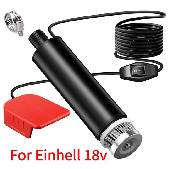 Portable Water Transfer Pump for Einhell 18v Battery, 500GPH 100W 16Ft Cord for Pool, Water Beds, Garden Shower, Puddle,Camping, RV, Bilge,Fish Tank,Diesel Boat Truck (No Battery)