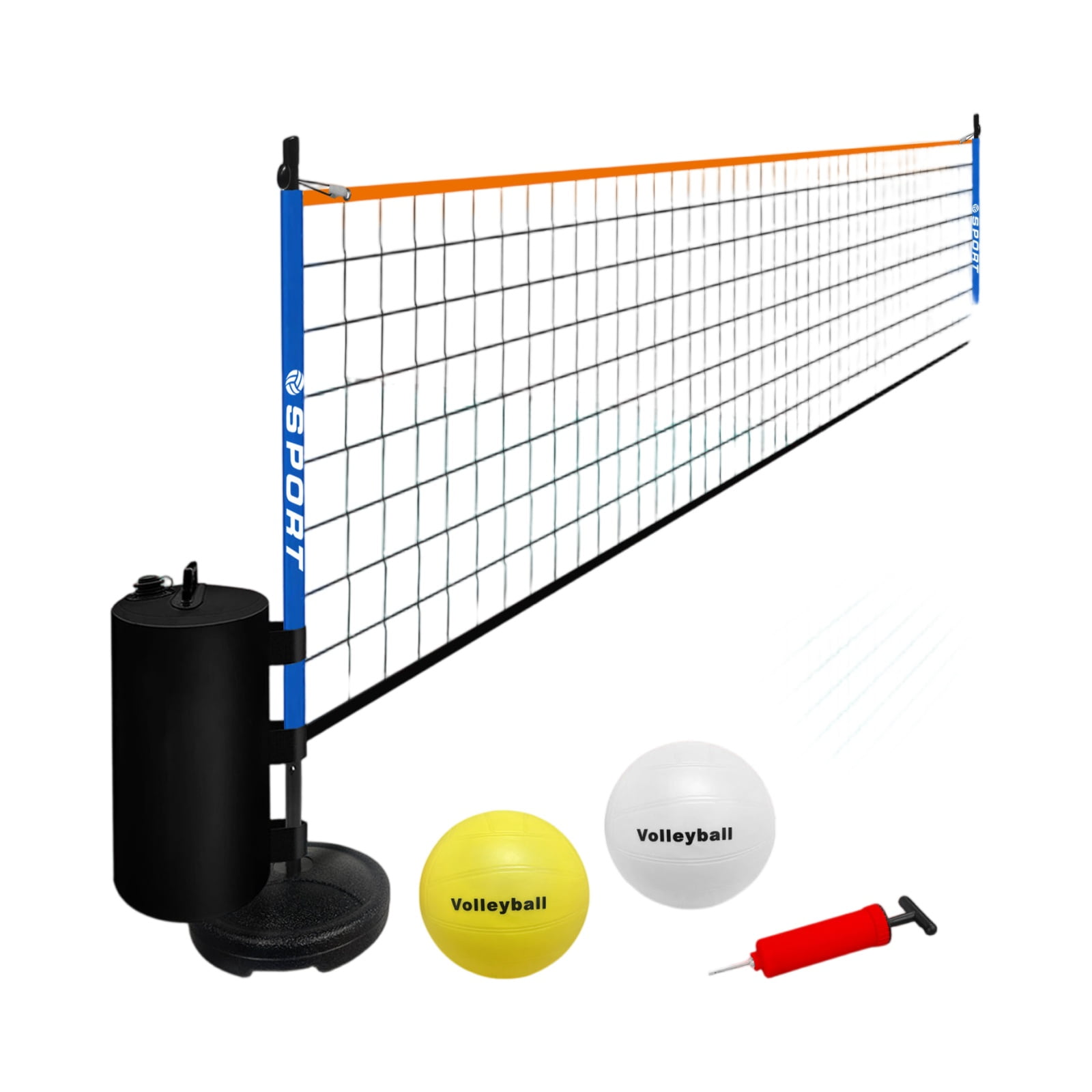 Portable Water Volleyball Net Frame Set, Indoor & Outdoor Foldable Volleyball Game, Movable Pool, Beach & Backyard Sports Entertainment