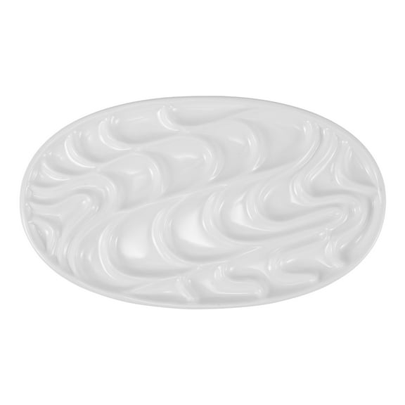 Portable Ceramic Palette for Watercolor Mixing Empty Paint Tray Artist Oil Painting Color Mixer 1 Set