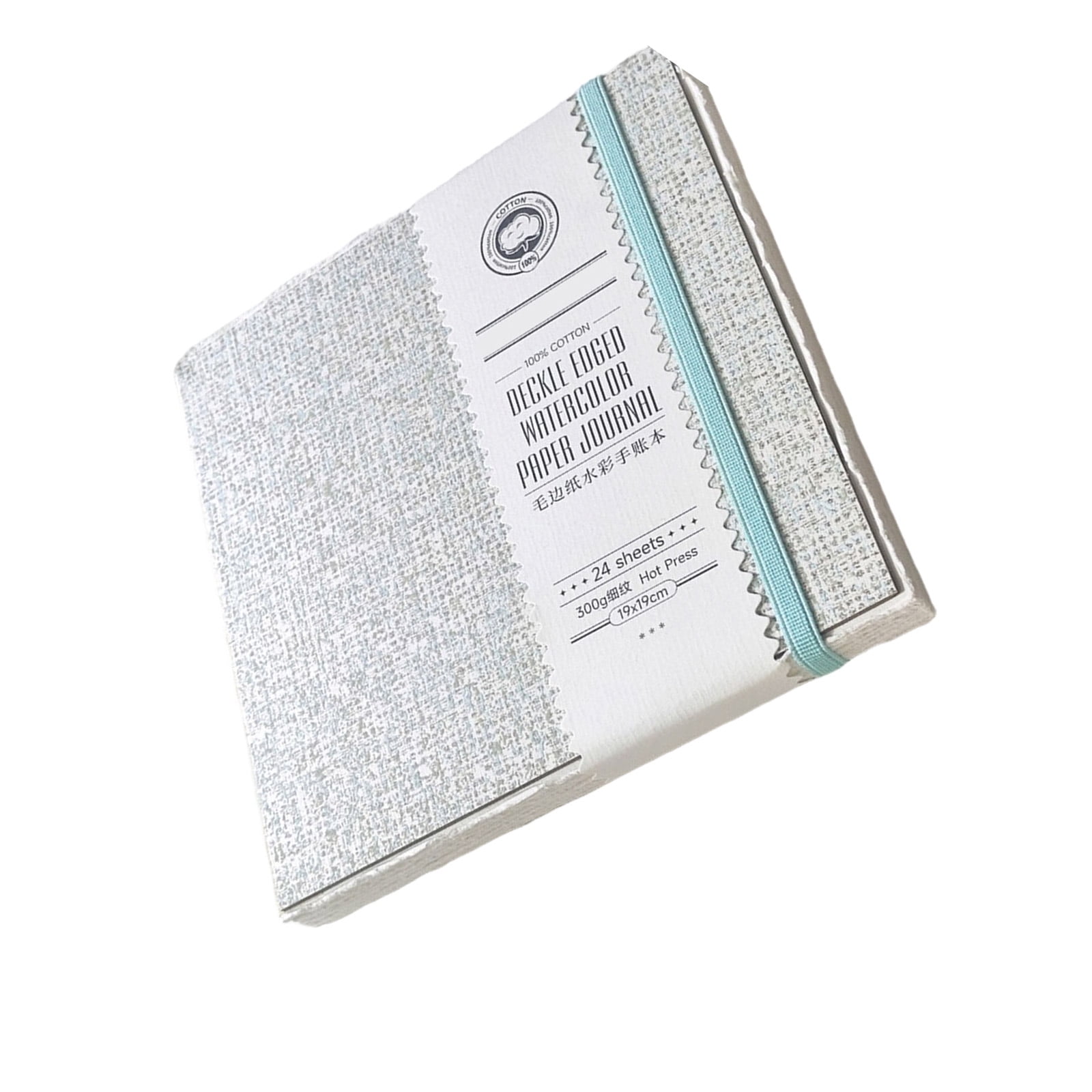 Portable Watercolor Sketchpad 24 Sheets 300GSM Paper Watercolor Paper Pad Elastic Closure for Sketching Painting