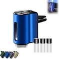 thumbnail image 1 of Portable Waterless Car Diffuser/Air Freshener, Smart Car Air Freshener Three Scent Levels, Essential Oil Car Diffuser, Air Freshener Cars Vent Clips, for Men Gifts (Blue), 1 of 7