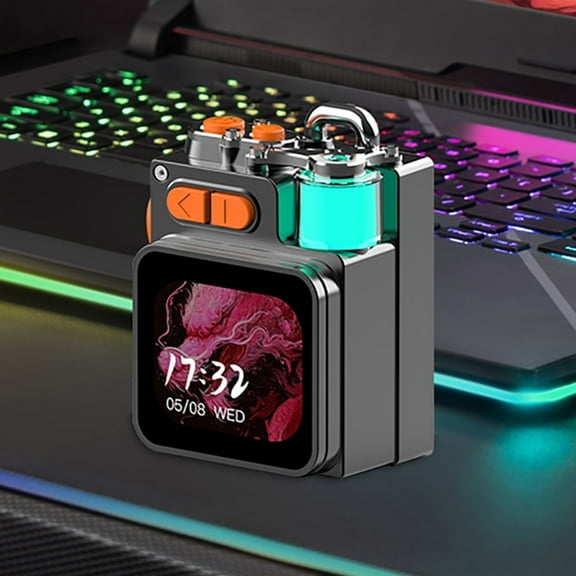 Portable Waterproof Bluetooth Speaker Bluetooth Speaker with Touch Screen,Wireless Stereo Pairing,HiFi Lossless Sound,RBG Digital Music Player,Supports APP Alarm Clock,Weather Synchronization