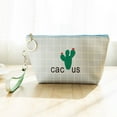 thumbnail image 1 of Portable Waterproof Cosmetic Bag Handbag Storage Makeup Bag for Girls Cactu (Blue), 1 of 2