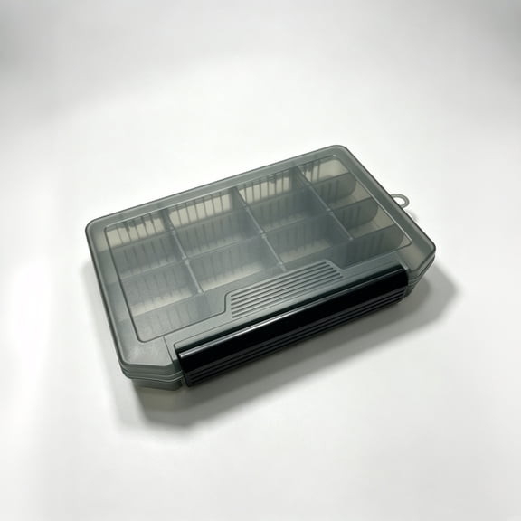 Portable Waterproof Fishing Tackle Box, Transparent Plastic Lure Organizer Box with Divided Compartments, Float Fly Fishing Storage Case for Artificial Lures, Hooks, Baits, Fishing Accessories