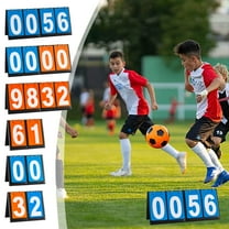 Portable Waterproof Flip Scoreboard | PU Leather Mounted | Large Clear Numbers | Multi-Sport Use | 2 or 4 Digit Scoring | Blue Red Black | 20x16x11cm or 36x16x11cm | Easy Carry | Durable
