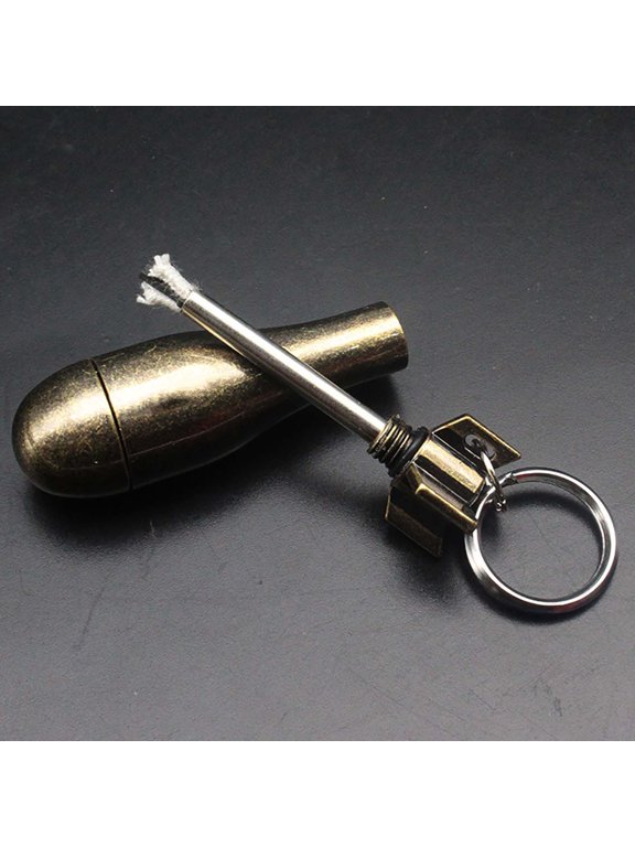 Portable Waterproof Match, Permanent Match Strike Set 10000 Times, Camping Permanent Match, Trench Forever Survival Match Keychain Lighter, Kerosene Lighter Metal Interesting Outdoor