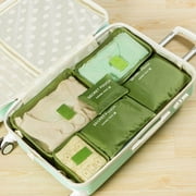 Portable Waterproof Travel Storage Packing Luggage Clothes Organizer Bags 6pcs Set