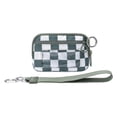 thumbnail image 1 of Portable Waterproof Wristlet Pouch with Card Slot - Stylish Plaid Patterns, Durable Polyester Material for Daily Use, Travel, and Outdoor Activities,Green A, 1 of 5