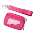 thumbnail image 1 of Portable Waterproof Wristlet Pouch with Card Slot - Durable Polyester for Travel, Commutes, and Outdoor Activities, Stylish Solid Color Design,Red, 1 of 5