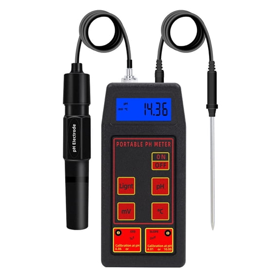 Portable Waterproof pH Tester, Dual Display pH and Temperature Water Quality Detector ,Easy to Use