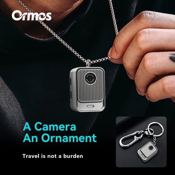 Portable Wearable Mini Pocket Camera for Home Security Travel Vlog Recording, Gray, Without SD Card