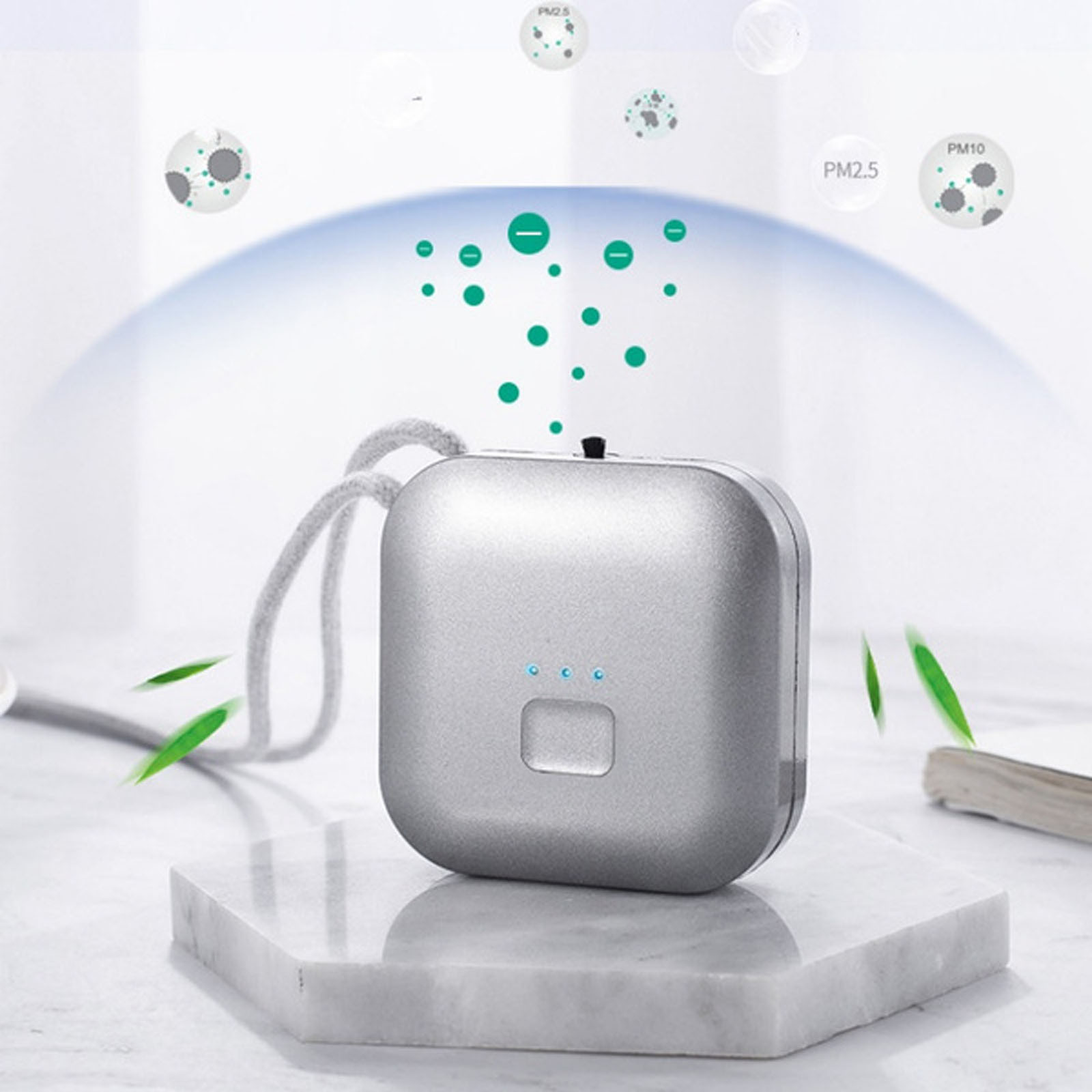 Portable Wearable Neck Air Purifier USB Air Fresher Cleaner Sporting