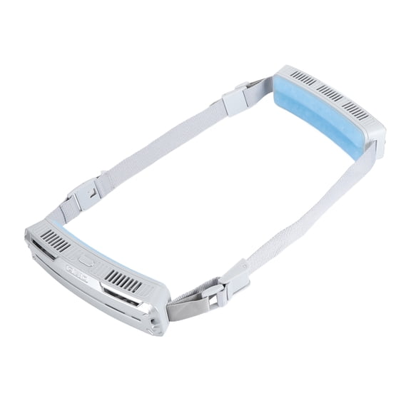 Portable Wearable Waist Fan and Ice Compress Belt Fan for Outdoor Work (10 Inches / 25.4 cm) Silver Gray