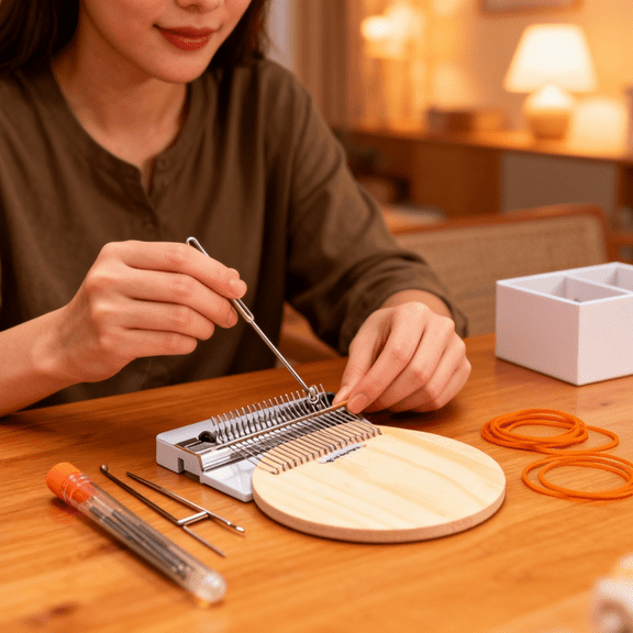 Portable Weaving Loom Kit, Mini Darning Loom for Fabric Mending, DIY Patchmaker Tool for Quick Sewing Repairs, Ideal for Beginners and Clothes(12 Hooks)