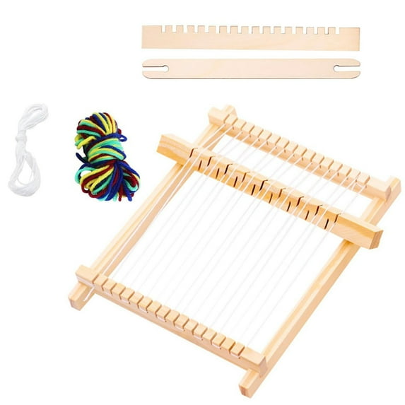 Portable Weaving Loomed Set for Tight Yarn Control Adjustable Knobs Without Tool Assembly Required