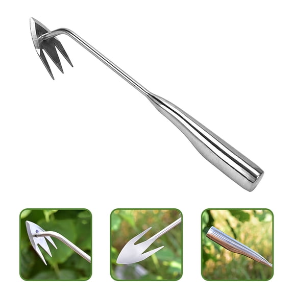 Portable Weed Puller Manual Stainless Steel Weed Removing Tool Multi Function Weeder