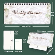 Anzon Mories 53 Sheets Portable Weekly Planner v.6 with Removable Stand 9x4, Spiral Bound Undated Desk Calendar for Home Office Organization, To-Do Lists,