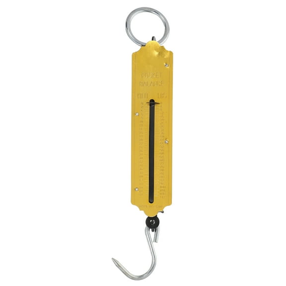 Portable Weighing Tool,50KG Portable Weighing Vertical Spring Machine Selling Vegetables Scale Mechanical Hanging Hook Scales(Golden)