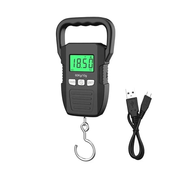 Portable Weight Scale Rechargeable Hand Luggage Hanging 60kg 10g Electronic Digital Weighing Tool ,Mult Function
