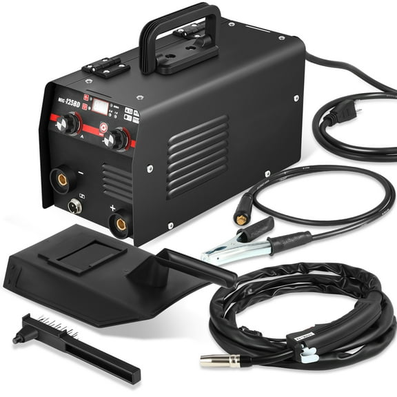 Portable Welding Machine, 120A/110V, 3-in-1 MMA/MIG/TIG Mode, IGBT Technology, LED Digital Display, Hot Start Arc Force, Black
