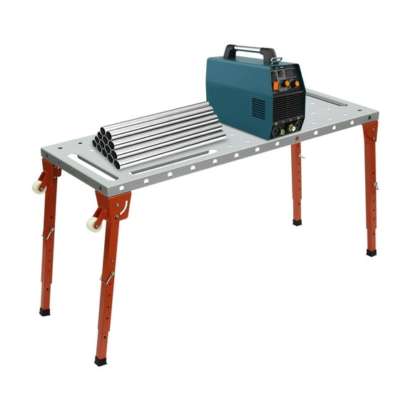 Portable Welding Table, 1000lbs Welding Workbench Table, Adjustable Height Folding Work Bench