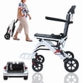 thumbnail image 1 of Portable Wheelchair Lightweight Folding - 18lb, Folding Transport Wheelchairs for Adults and Seniors Support 200lbs, Narrow Doorways Wheel Chair, 1 of 9