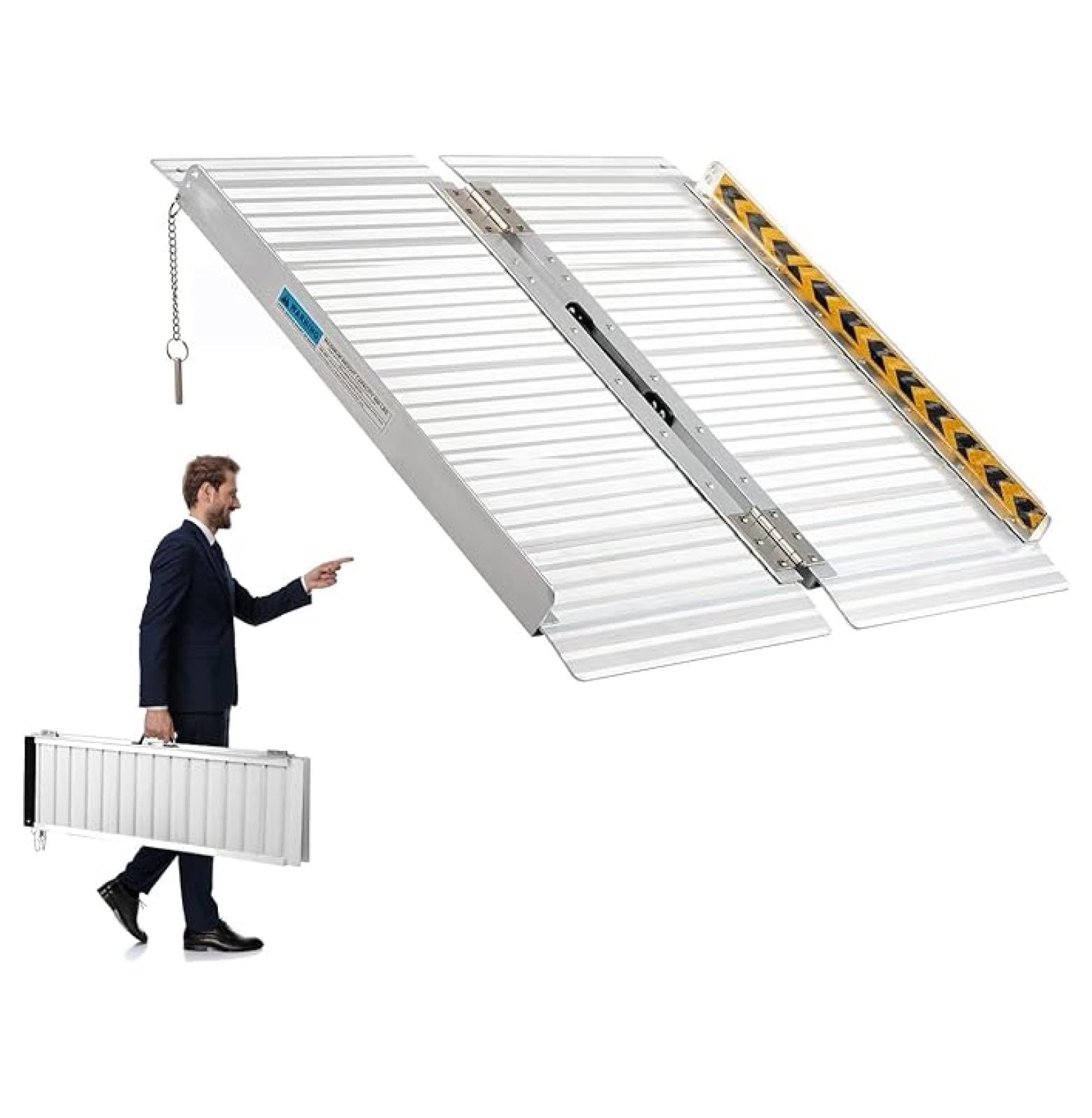 Portable Wheelchair Ramp 2FT, 600LBS Capacity Handicap Ramps for Home ...