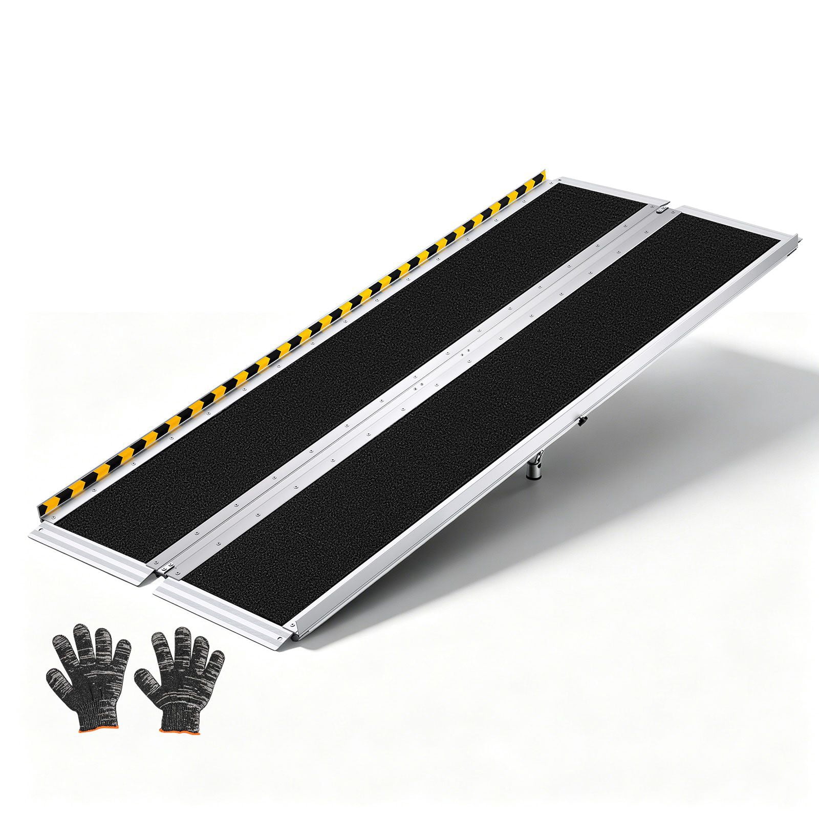 Capacity Portable Ramp Set Portable Wheelchair Ramp 6 FT Non Slip Aluminum Folding 800 LBS ...