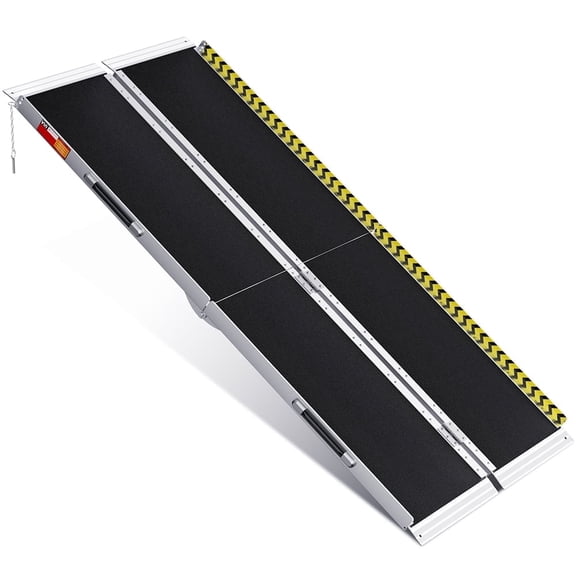 Portable Wheelchair Ramp 6FT Non-Slip Aluminum Folding Handicap Ramp Scooter Ramp