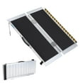 thumbnail image 1 of Portable Wheelchair Ramp for Homes, Aluminum Wheelchair Ramp with Non-Skid Surface and Reflective Strips, Weight Capacity Up to 600 Lbs, 1 of 6