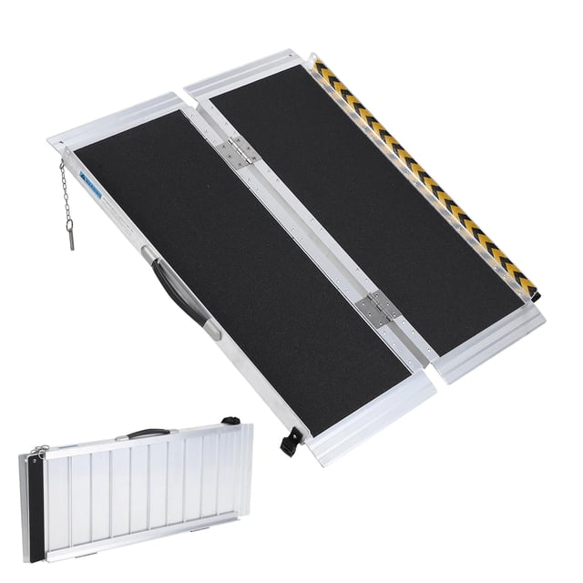 Portable Wheelchair Ramp for Homes, Aluminum Wheelchair Ramp with Non ...
