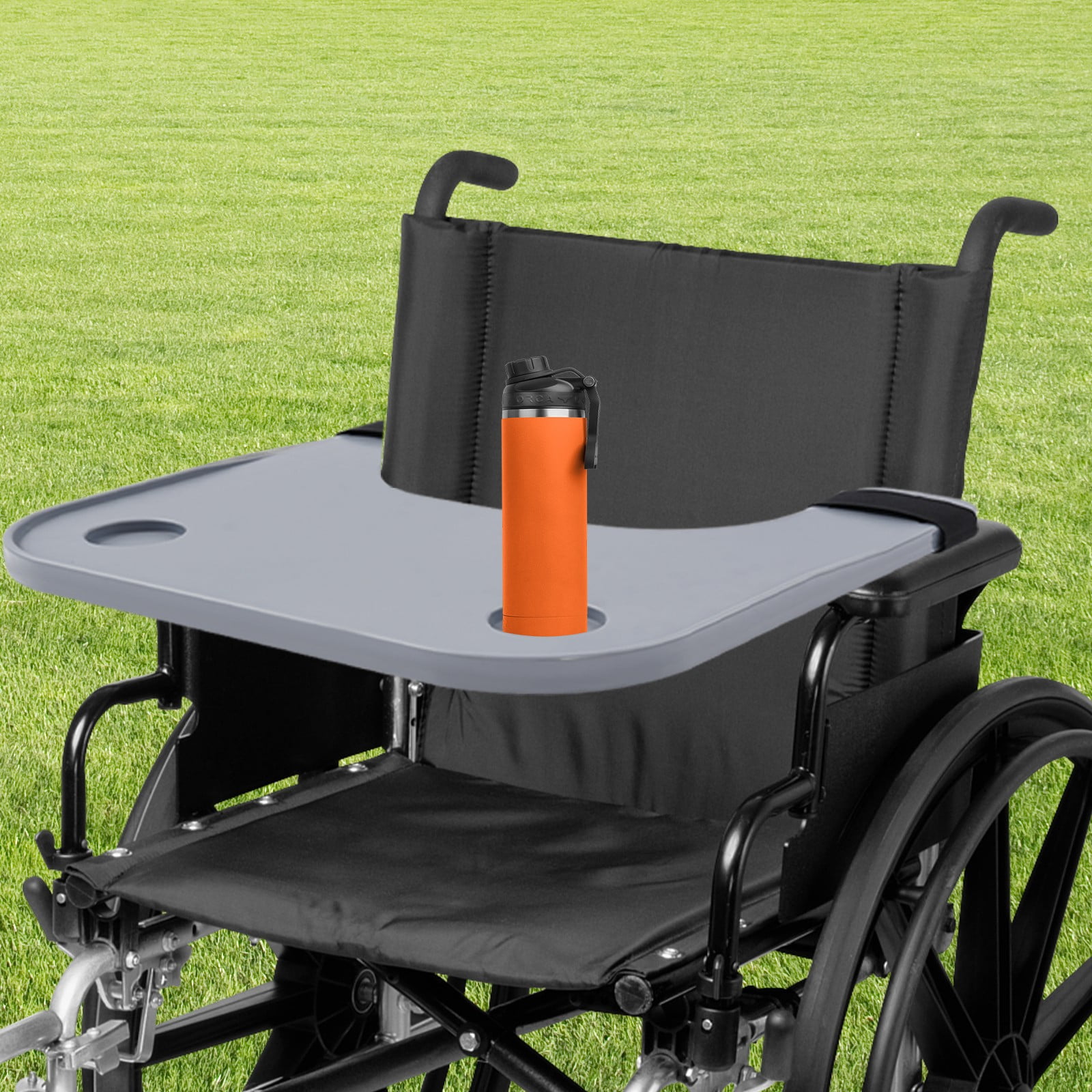Portable Wheelchair Tray Table with Cup Holder, Removable Wheelchair ...