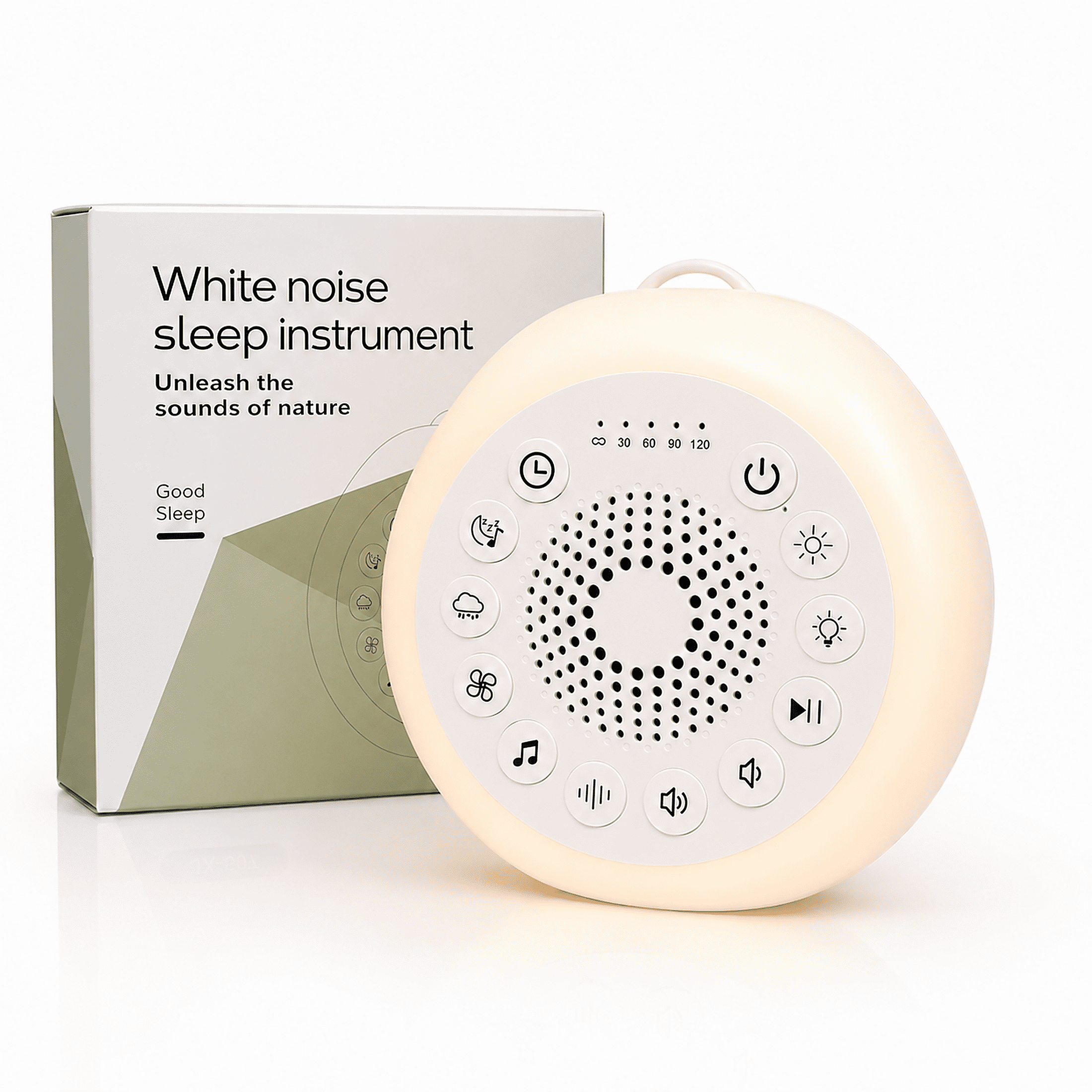 Radsen Sound Machine Night Lights, White Noise Machine with 27 Soothing Sounds, 8 Colors Nightlight and 4 Timer, Sleep Sounds Machine for Baby Kids Adult & Home Office Travel