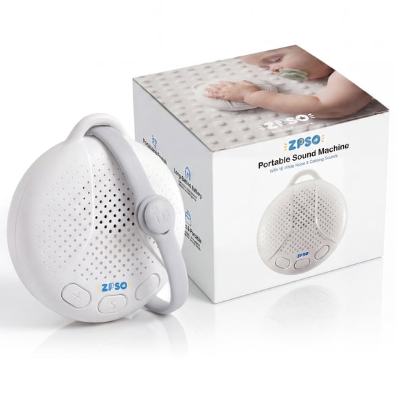 ZPSO White Noise Sound Machine, Portable Sleep Therapy Machine for Baby Adult, Night Light, 16 Soothing Nature Sounds for Home