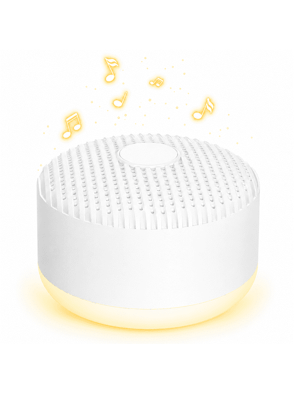 Sound Machine for Baby Adult Sleep, White Noise Sound Machine with 24 Soothing Sounds and Night Light for Home Office Travel, White