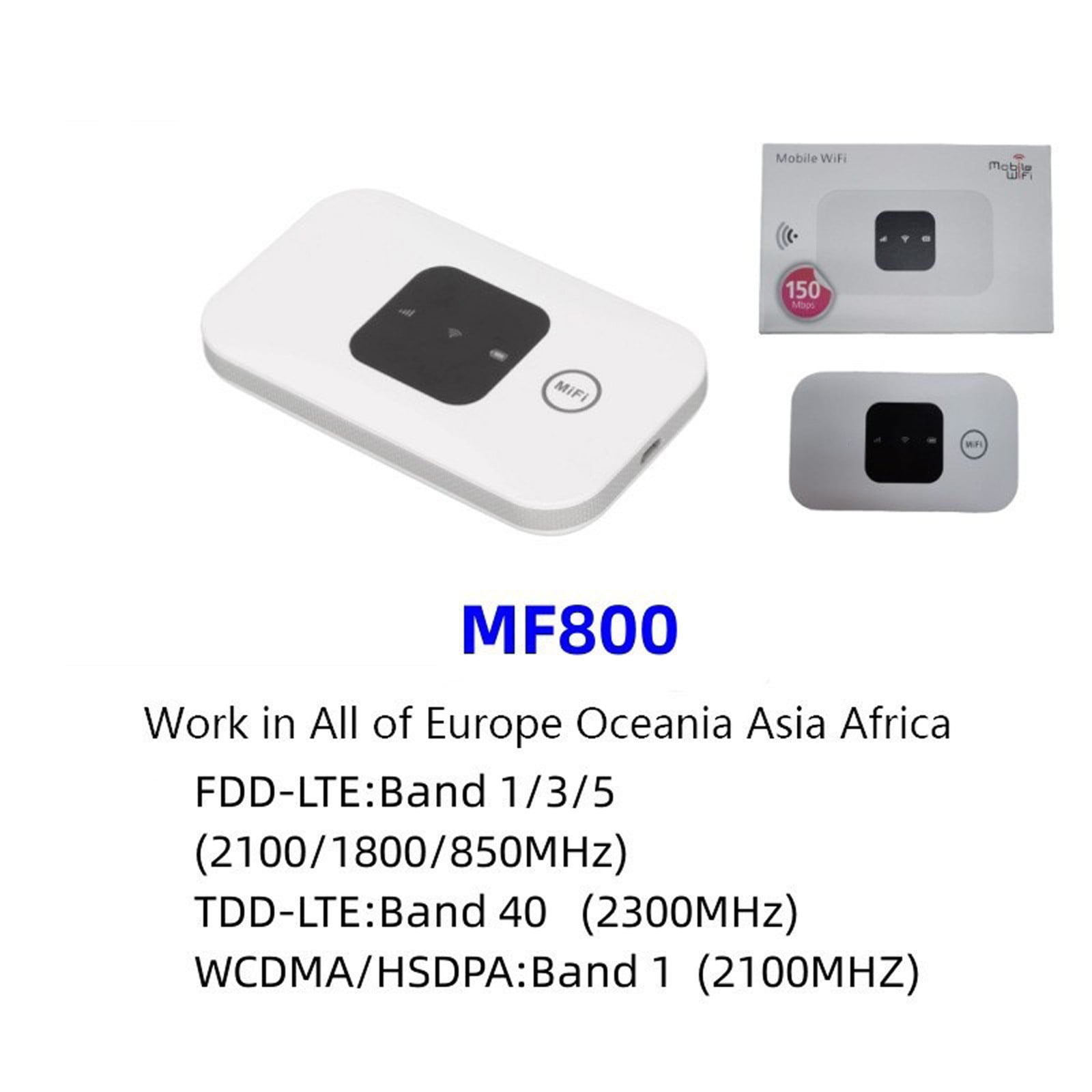 Portable WiFi 4G Router MF800 Portable WiFi Car Portable Mobile Mifi Detachable Battery Mobile Hotspot