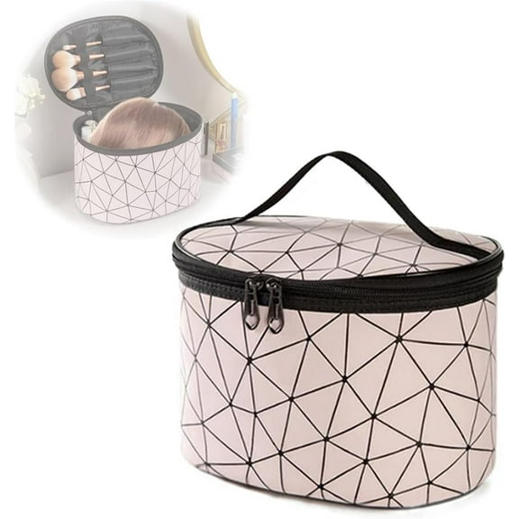 Portable Wig Storage Box - Hair Accessories Organizer BoxWig Holder Travel DecorationsMakeup Travel Bag Organizer to Store Hairpieces, PINK