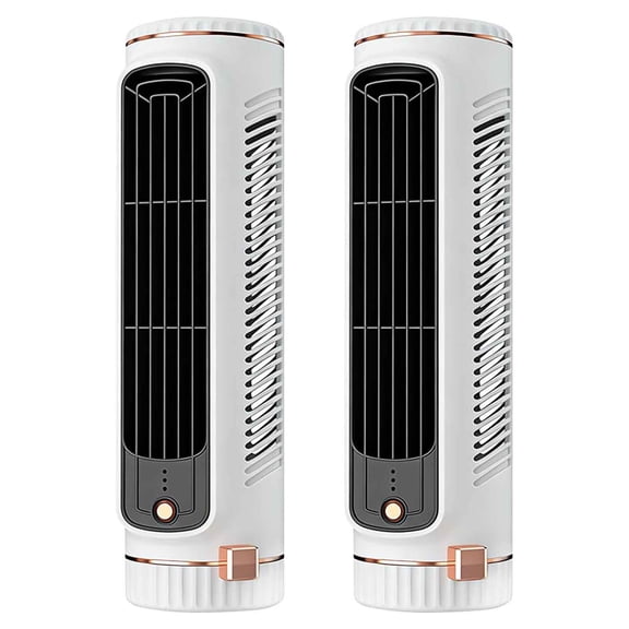 Portable Windowless Air Cooler with 3 Speed Settings and Rechargeable Battery, Compact Personal Cooling Fan with Ice Crystal Technology for Desktop Use in Office and Home