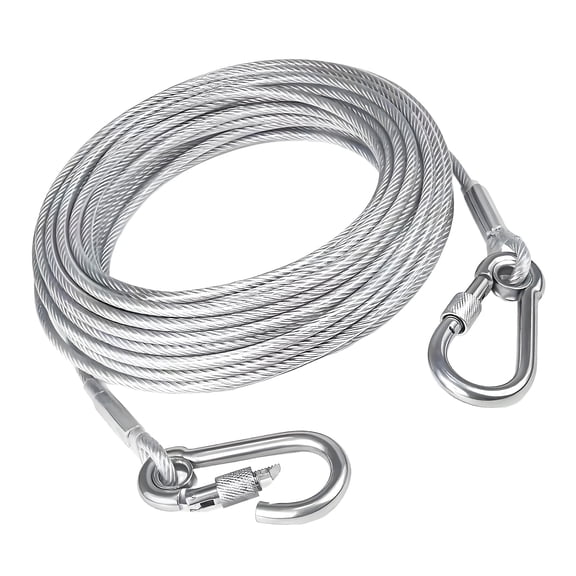 Portable Windproof Clothes Rope 2mm Thick Plastic Coated Steel Wire Rope Clothesline for Outdoor Camping Clothesline